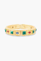 Thumbnail for your product : Kenneth Jay Lane Gold-plated glass cuff