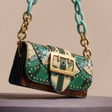 Thumbnail for your product : Burberry The Small Buckle Bag in Riveted Snakeskin and Floral Print