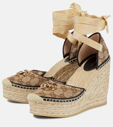 Thumbnail for your product : Gucci GG canvas wedge espadrilles