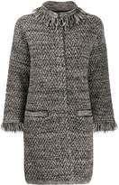 Thumbnail for your product : D-Exterior D.Exterior herringbone fringed coat