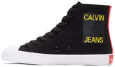 Calvin Klein 205W39NYC - Baskets montantes en toile noires Canter