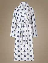 Thumbnail for your product : M&S Collection ShimmersoftTM Star Print Dressing Gown