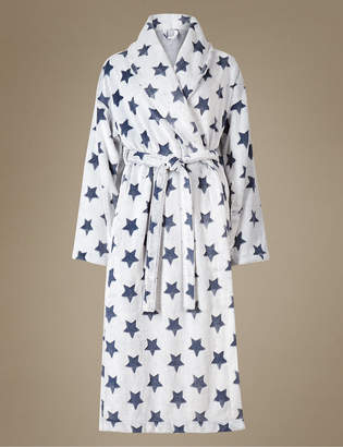 M&S Collection ShimmersoftTM Star Print Dressing Gown