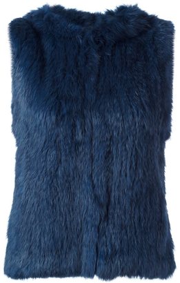 Yves Salomon hooded fur vest