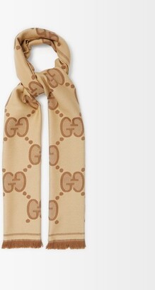 Gucci GG Logo-jacquard Wool-blend Scarf - ShopStyle Scarves & Wraps