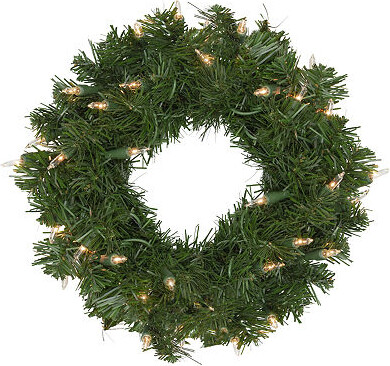 Northlight Deluxe Windsor Pine With Clear Lights Pre-Lit Wreath