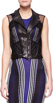 Thumbnail for your product : Ohne Titel Mesh-Inset Leather Vest