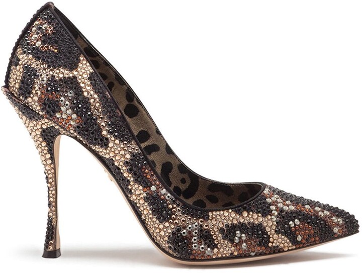 leopard print pointed heels