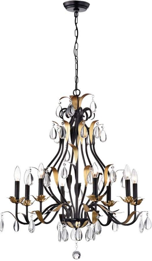 Greenville Signature Orgosolo 8-Light Antique Bronze Candle Chandelier for Living/Dining Room, Bedroom, Foyer with No Bulbs Included