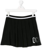Thumbnail for your product : Moschino Kids logo print pleated skirt
