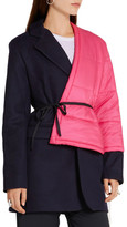 Thumbnail for your product : Jacquemus Shell-paneled Wool-blend Coat - Midnight blue