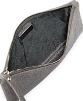 Thumbnail for your product : Lauren Merkin Medium Zip-Top Glass-Beaded Clutch Bag, Dove