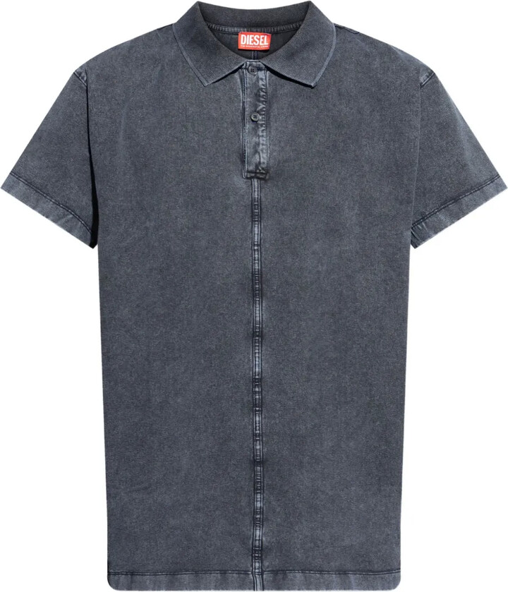 トップス DIESEL T-Rasmith cotton polo shirt Men's Polo shirt with sun-faded effects | Blue | Diesel