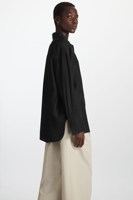 COS Relaxed-Fit Silk Shirt - ShopStyle Tops