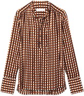Thumbnail for your product : Proenza Schouler White Label Multicolor Gingham Georgette Long Sleeve Blouse