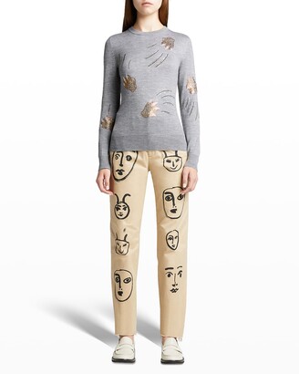 Libertine Leopardo Sequined Cashmere-Silk Sweater