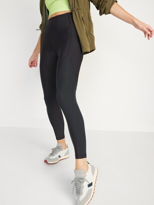 Old Navy High-Waisted PowerSoft Rib-Paneled 7/8-Length Leggings for Women -  ShopStyle