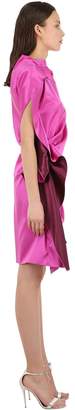 Lanvin Draped Silk Satin Dress