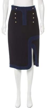 Peter Pilotto Contrast Wool Skirt w/ Tags