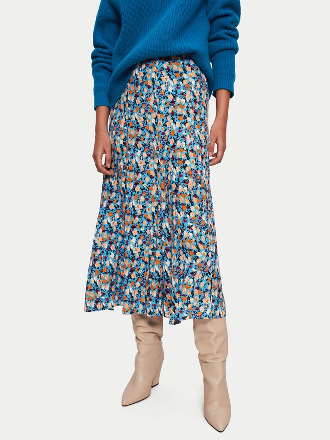 JigsawJigsaw Carnation Midi Skirt ShopStyle