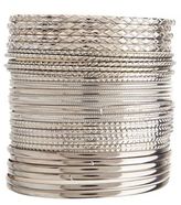 Thumbnail for your product : Charlotte Russe Thin Textured Stackable Bangles - 26 Pack