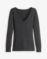 Thumbnail for your product : White House Black Market Ribbed V-Neck Sweater