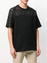 Thumbnail for your product : Dirk Bikkembergs sheer panel printed T-shirt