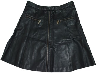 Karl Lagerfeld Paris Black Leather Skirt for Women