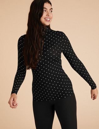 Marks and Spencer Heatgen Thermal Polo Neck Top - ShopStyle Lingerie