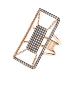 Thumbnail for your product : Rosegold Diane Kordas Diamond & rose-gold floating ring