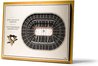 Football Fan Shop Officially Licensed NHL StadiumViews 3D Wall Art - Pittsburgh Penguins