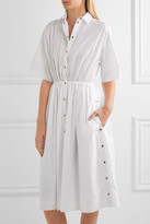 Thumbnail for your product : Kenzo Embellished Cotton-poplin Shirt Dress - White
