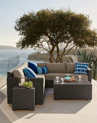 Crate & Barrel Ventura Umber Lounge Chair with Stone Sunbrella Cushions