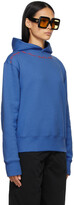 Thumbnail for your product : SSENSE WORKS SSENSE Exclusive Jeremy O. Harris Blue Cursive Text Hoodie