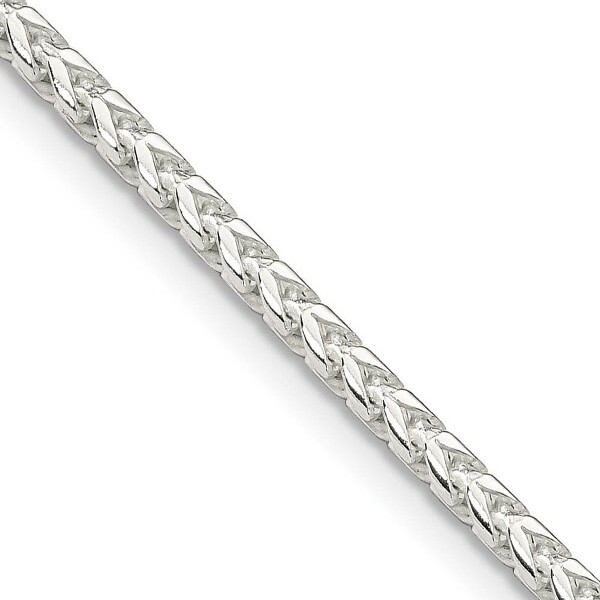 Black Bow Jewelry Co. BlackBowJewelry2.5mmSterlingSilverD/CSolidSquareFrancoChainNecklace16Inch