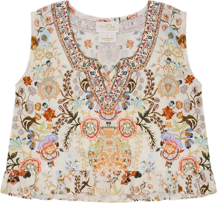 Camilla Kids Frill-Hem Top