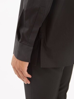 Givenchy Half-zip Cotton-poplin Shirt - Black