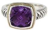 Thumbnail for your product : Effy 18K Yellow Gold Sterling Silver Amethyst Ring