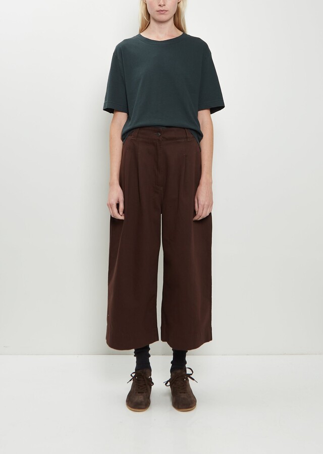 Mhl By Margaret Howell Pleated Culotte Cotton Pants