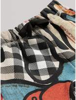 Thumbnail for your product : Burberry Street Art Print Cotton Drawcord Shorts