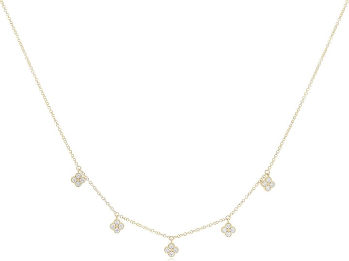 The Lovery Diamond Clover Dangle Necklace