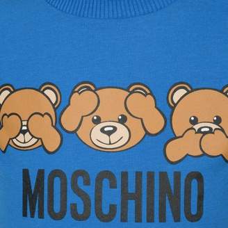 Moschino MoschinoBlue Teddy Print Baby Top
