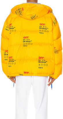 Off-White Industrial Zipped Puffer in Yellow | FWRD