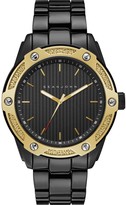 Thumbnail for your product : Sean John Men's Goldtone Black Bracelet Watch
