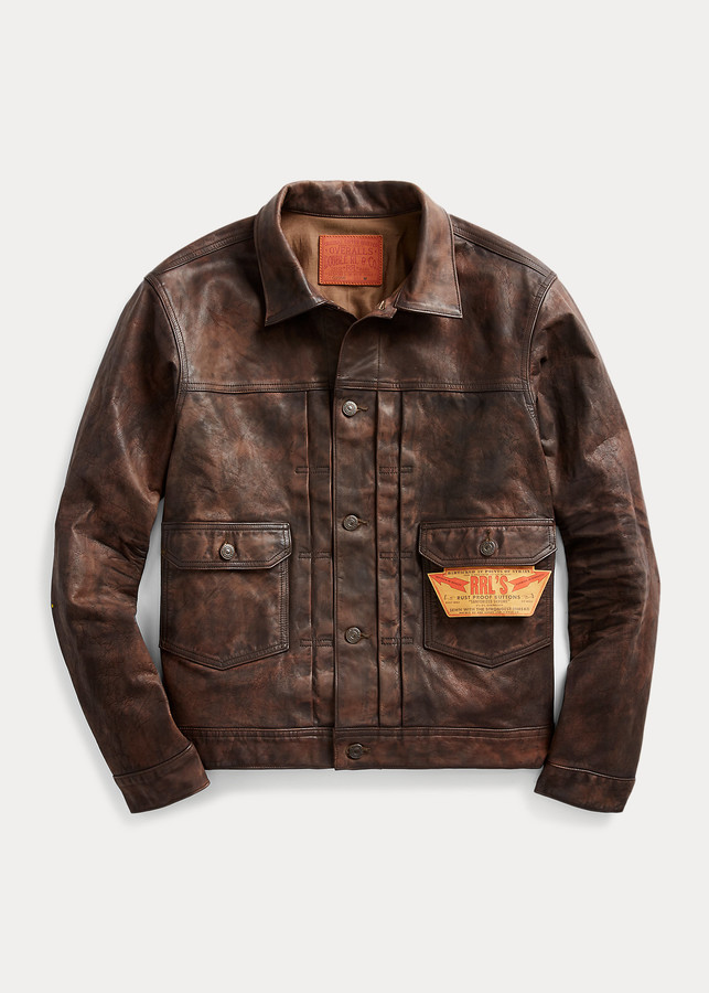 ralph lauren men's leather jacket
