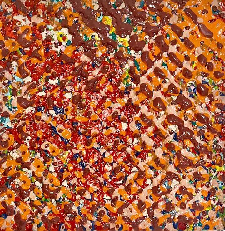 Joy Walker, 1978 Joy Walker Pattern & Decoration Color Field Abstract Op Art Painting, 1978