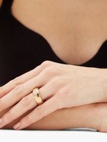 Thumbnail for your product : Versace Logo-engraved Metal Ring - Gold