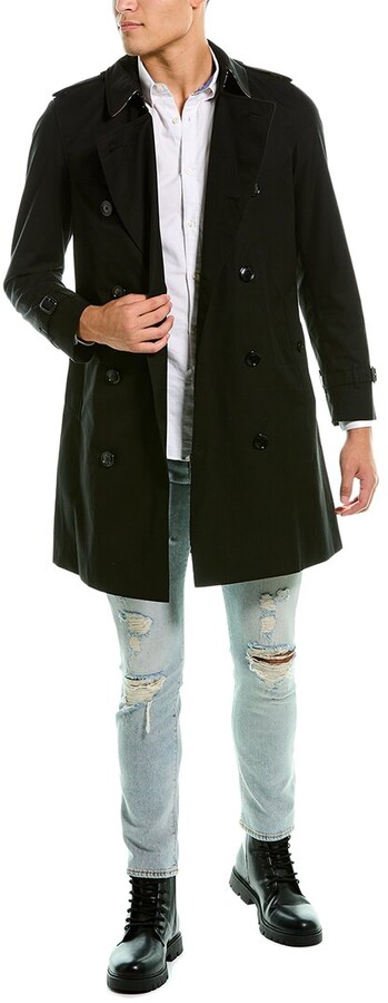 Burberry Men's Black Raincoats & Trench Coats on Sale | ShopStyle