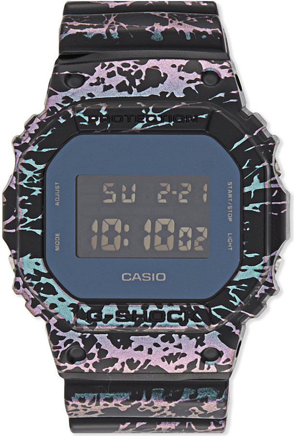 GShock Square Face Digital Watch 3229, Men's, Black Marble ShopStyle