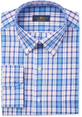 Club Room Men's Estate Classic-Fit Plaid Dress Shirt, Created for Macy's
